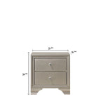 Ensemble de 3 pièces comprenant une commode et une table de chevet en bois recouvert de similicuir avec éclairage LED