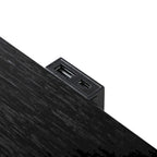 Ensemble de chambre à coucher 6 pièces Alaric de Furniture of America, en bois massif noir moderne, avec tiroir inférieur doublé de cèdre