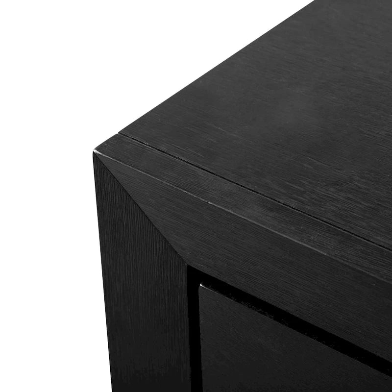 Ensemble de chambre à coucher 6 pièces Alaric de Furniture of America, en bois massif noir moderne, avec tiroir inférieur doublé de cèdre