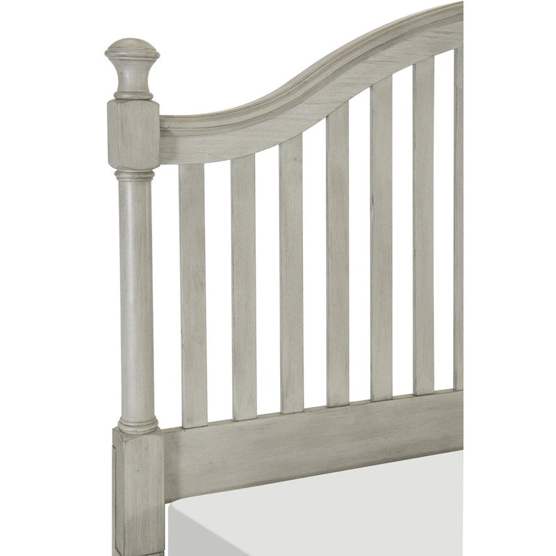 Ensemble de chambre 3 pièces gris clair : lit, commode, table de chevet