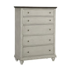 Ensemble de chambre 3 pièces gris clair : lit, commode, table de chevet