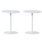 Table d'appoint ronde contemporaine sur pied en métal noir