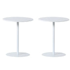 Table d'appoint ronde contemporaine sur pied en métal noir