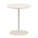 Table d'appoint ronde contemporaine sur pied en métal noir