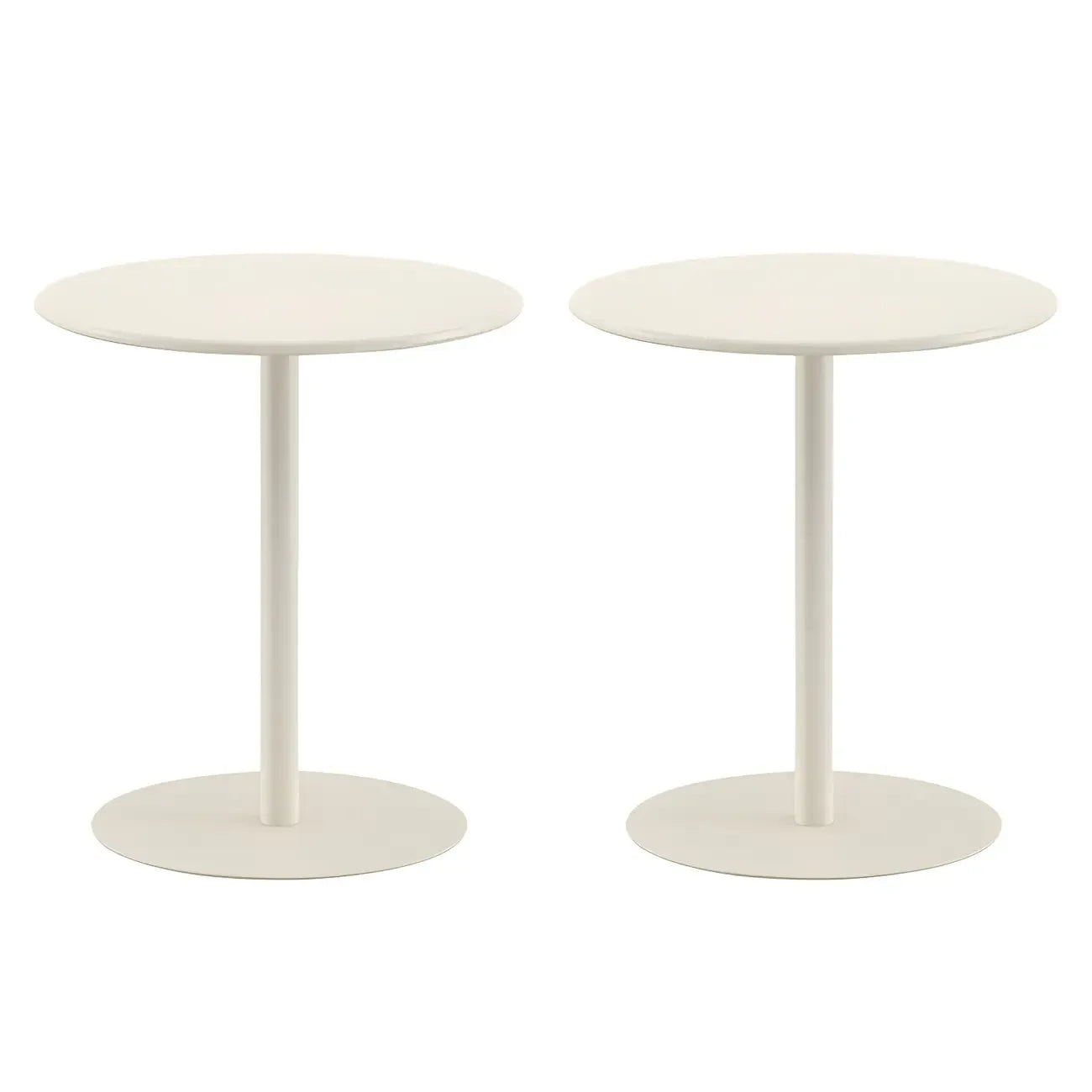 Table d'appoint ronde contemporaine sur pied en métal noir
