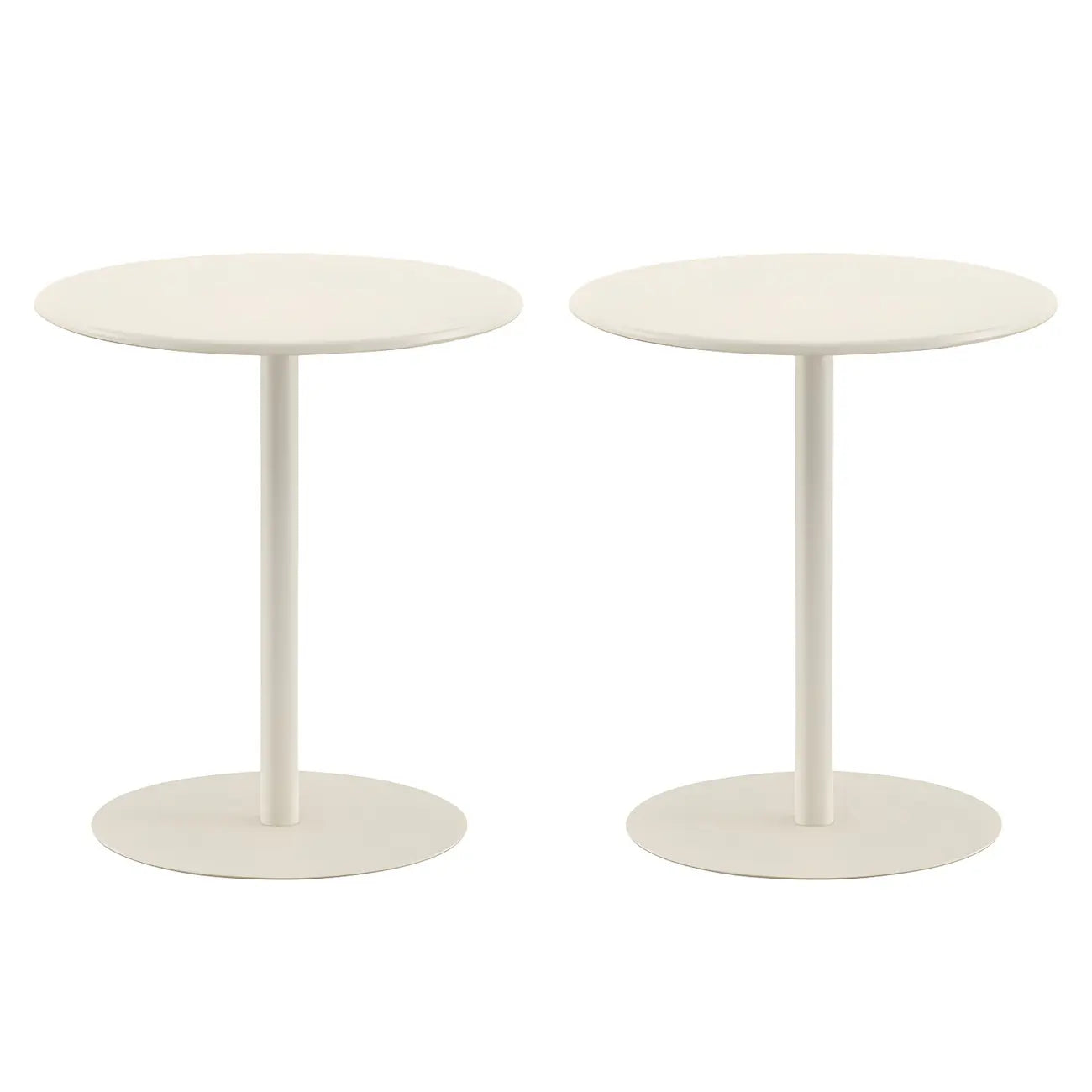 Table d'appoint ronde contemporaine sur pied en métal noir