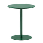 Table d'appoint ronde contemporaine sur pied en métal noir