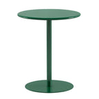 Table d'appoint ronde contemporaine sur pied en métal noir