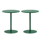 Table d'appoint ronde contemporaine sur pied en métal noir
