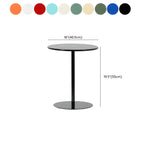 Table d'appoint ronde contemporaine sur pied en métal noir
