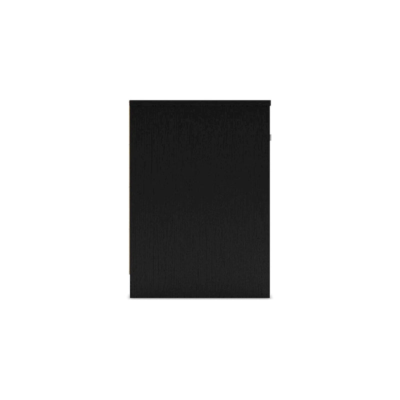 Lit plateforme noir Signature Design by Ashley Finch avec 2 tables de chevet