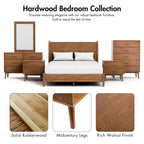 Ensemble de chambre à coucher 6 pièces Beau Midcentury en noyer pour lit queen de Furniture of America