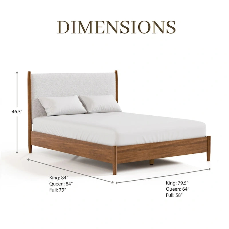 Ensemble de chambre à coucher 6 pièces Beau Midcentury en noyer pour lit queen de Furniture of America
