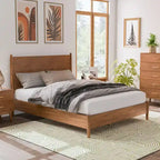 Ensemble de chambre à coucher 6 pièces Beau Midcentury en noyer pour lit queen de Furniture of America