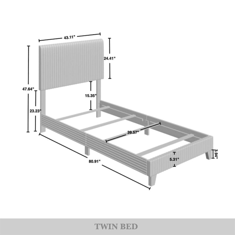 Ensemble de chambre à coucher CraftPorch en velours côtelé noir 4 pièces, style moderne du milieu du siècle, avec meubles marron