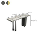 Table de bar rectangulaire moderne en métal et pierre noire, hauteur comptoir