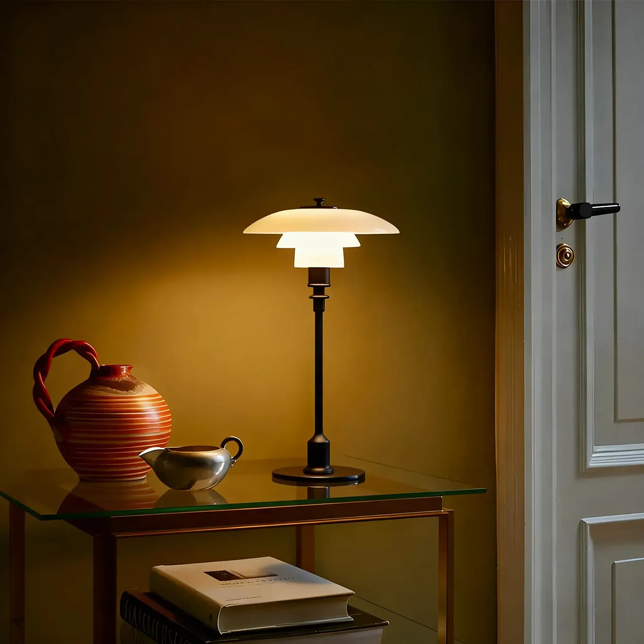 Lampe de table LED à plusieurs niveaux HomeyFad de style post-moderne avec alimentation intégrée