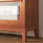 Vetrinetta in Legno e Vetro Regolabile con Ante Scorrevoli