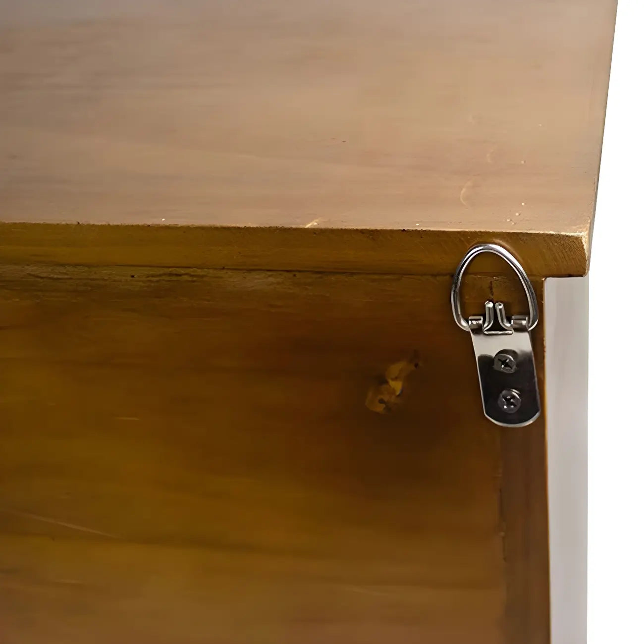 Vitrine flottante en bois à 2 étagères en forme de maison classique