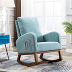 Un salon moderne avec un fauteuil à bascule confortable