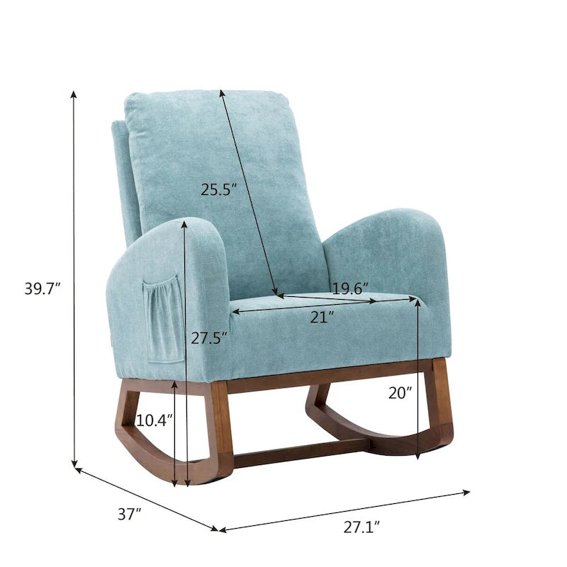 Un salon moderne avec un fauteuil à bascule confortable