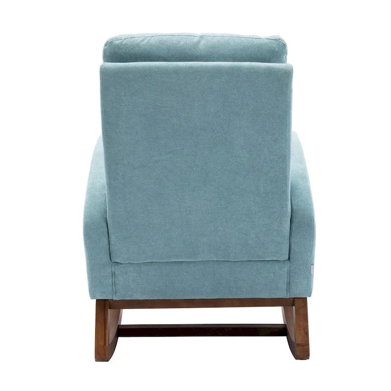 Un salon moderne avec un fauteuil à bascule confortable