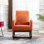 Un salon moderne avec un fauteuil à bascule confortable