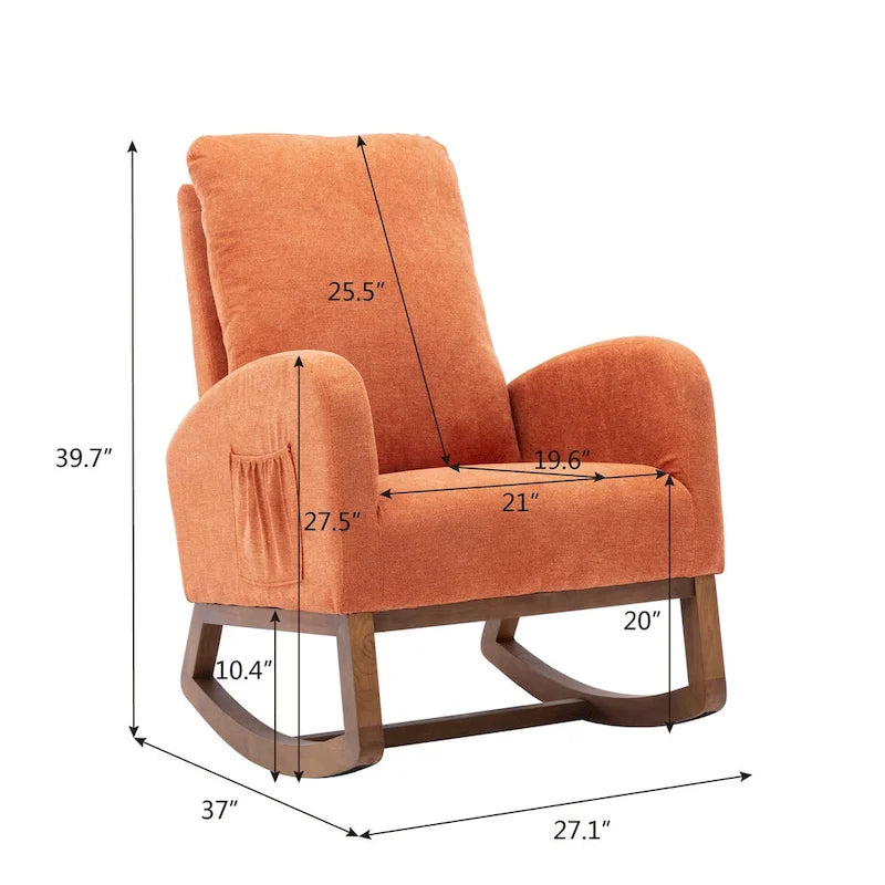 Un salon moderne avec un fauteuil à bascule confortable