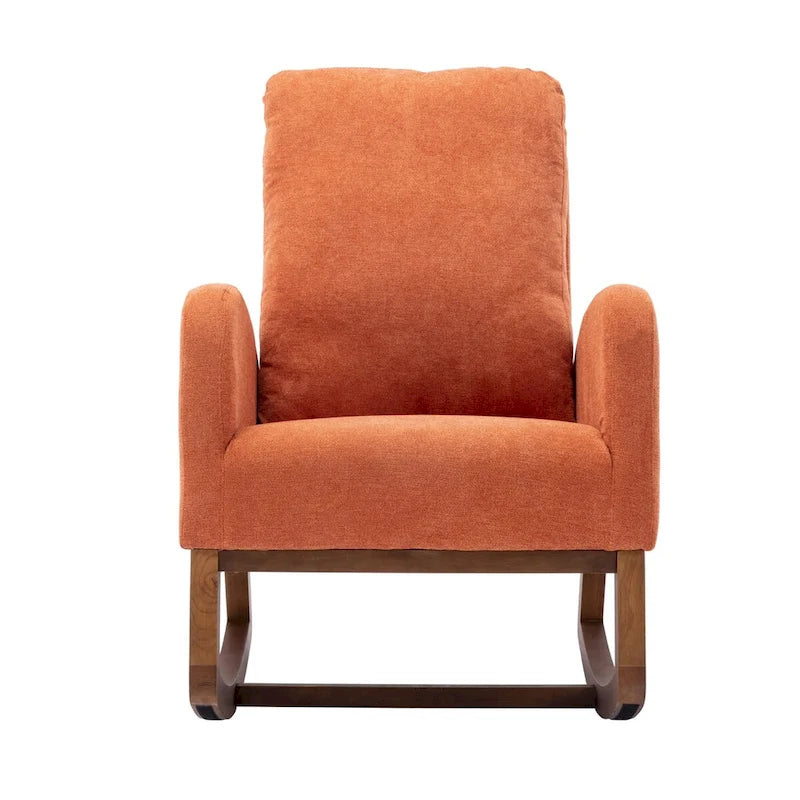 Un salon moderne avec un fauteuil à bascule confortable