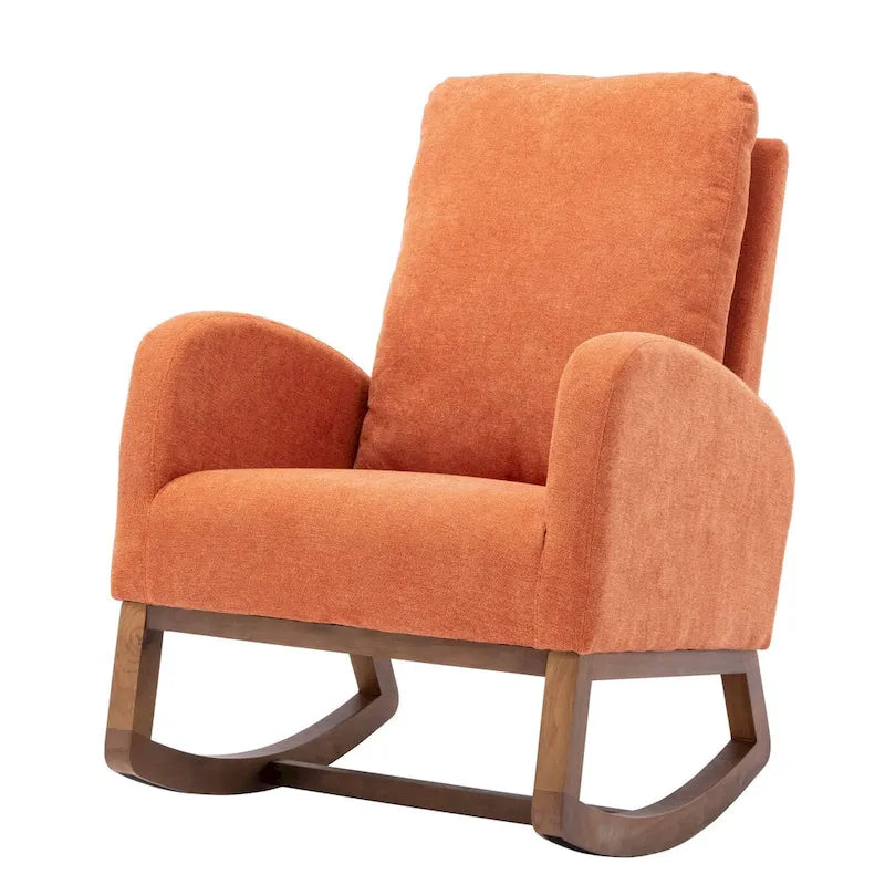Un salon moderne avec un fauteuil à bascule confortable