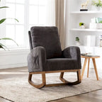 Un salon moderne avec un fauteuil à bascule confortable