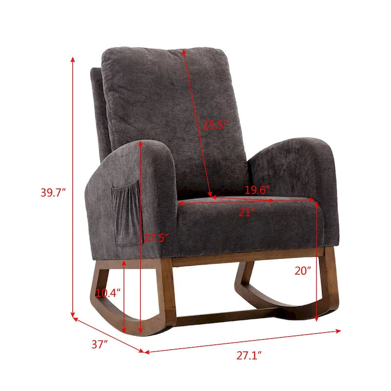 Un salon moderne avec un fauteuil à bascule confortable