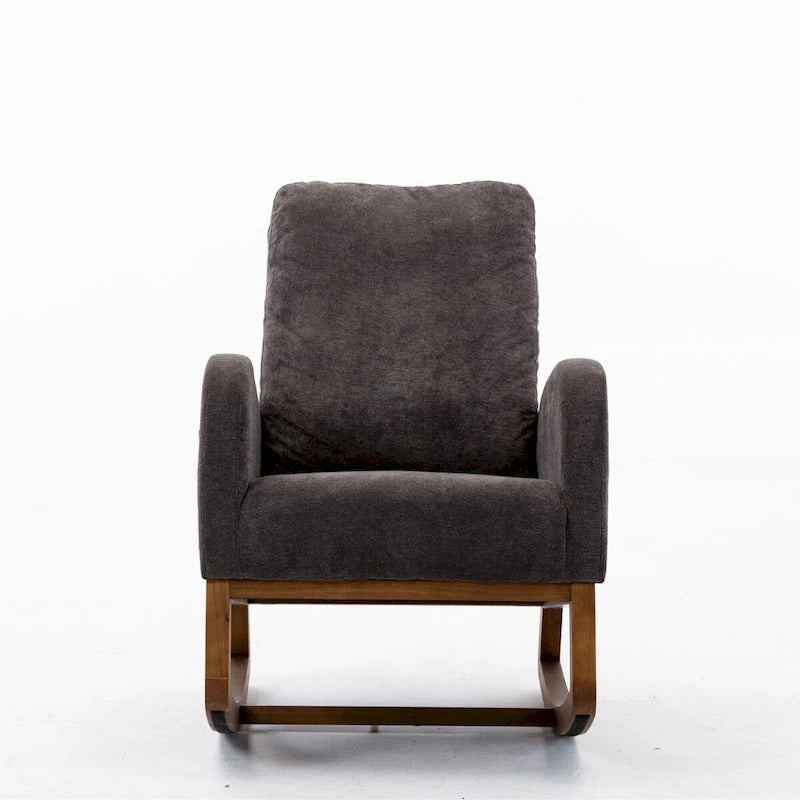 Un salon moderne avec un fauteuil à bascule confortable