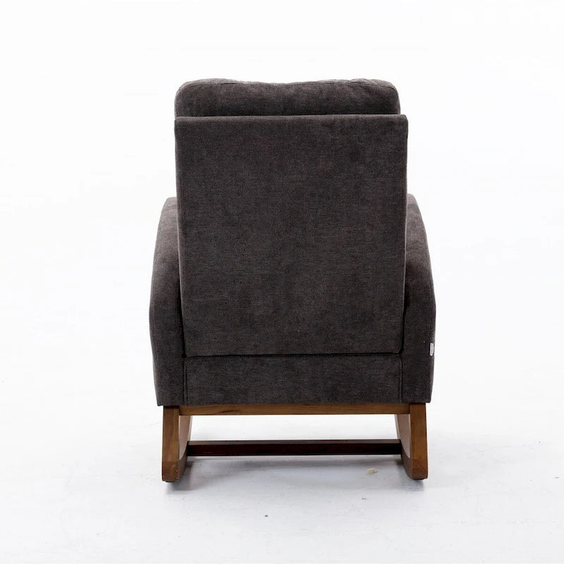 Un salon moderne avec un fauteuil à bascule confortable