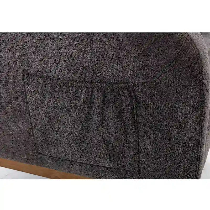Un salon moderne avec un fauteuil à bascule confortable