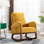 Un salon moderne avec un fauteuil à bascule confortable