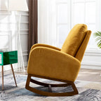 Un salon moderne avec un fauteuil à bascule confortable