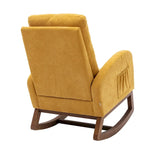 Un salon moderne avec un fauteuil à bascule confortable