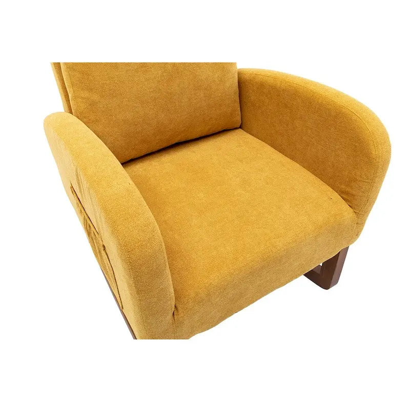 Un salon moderne avec un fauteuil à bascule confortable