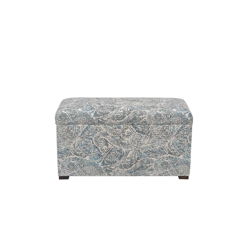 Banc coffre de rangement de salon de style transitionnel