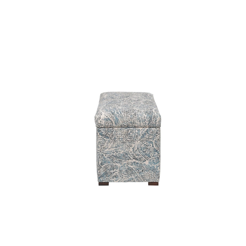 Banc coffre de rangement de salon de style transitionnel