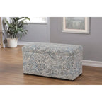 Banc coffre de rangement de salon de style transitionnel