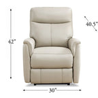 Fauteuil inclinable zéro gravité en cuir pleine fleur avec appuie-tête motorisé