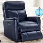 Fauteuil inclinable zéro gravité en cuir pleine fleur avec appuie-tête motorisé
