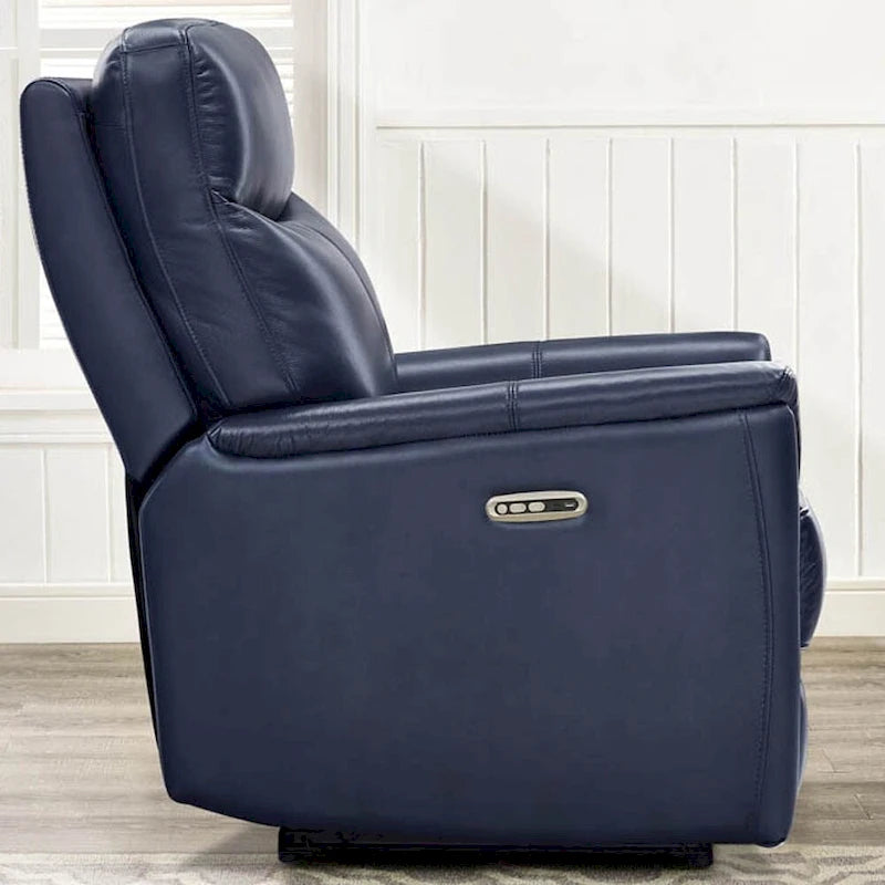 Fauteuil inclinable zéro gravité en cuir pleine fleur avec appuie-tête motorisé