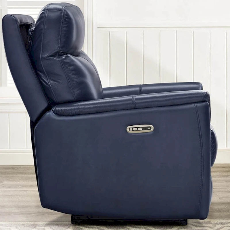 Fauteuil inclinable zéro gravité en cuir pleine fleur avec appuie-tête motorisé