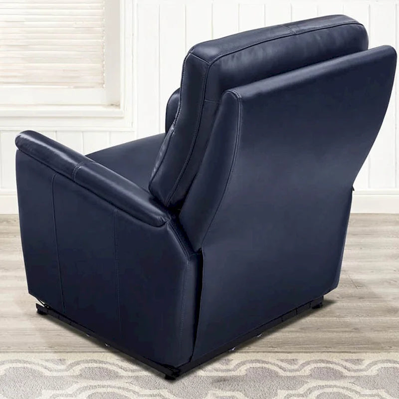 Fauteuil inclinable zéro gravité en cuir pleine fleur avec appuie-tête motorisé