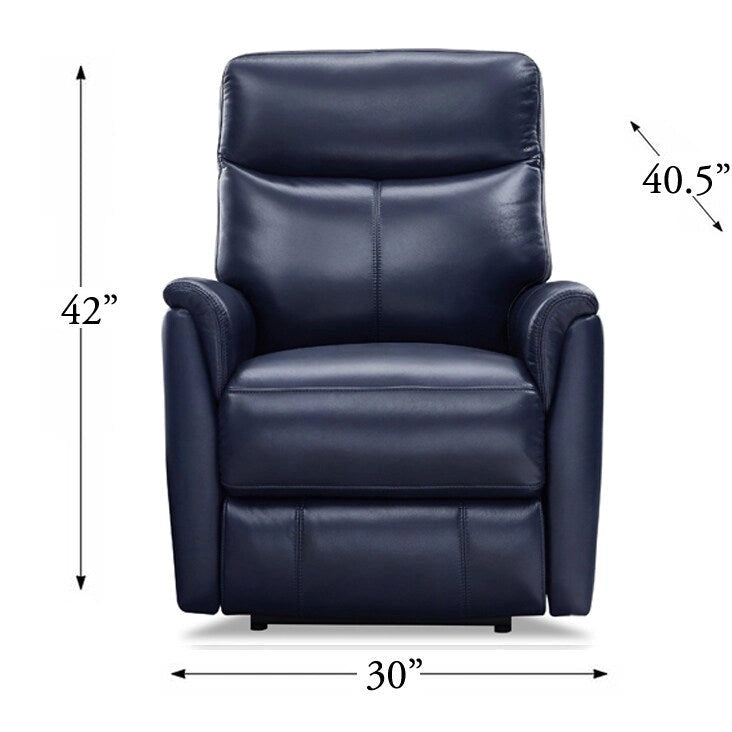 Fauteuil inclinable zéro gravité en cuir pleine fleur avec appuie-tête motorisé
