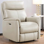 Fauteuil inclinable zéro gravité en cuir pleine fleur avec appuie-tête motorisé