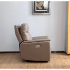 Fauteuil inclinable zéro gravité en cuir pleine fleur avec appuie-tête motorisé
